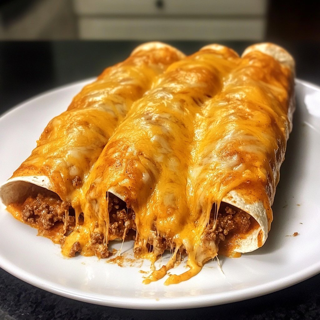 Easy Cheesy Ground Beef Enchiladas