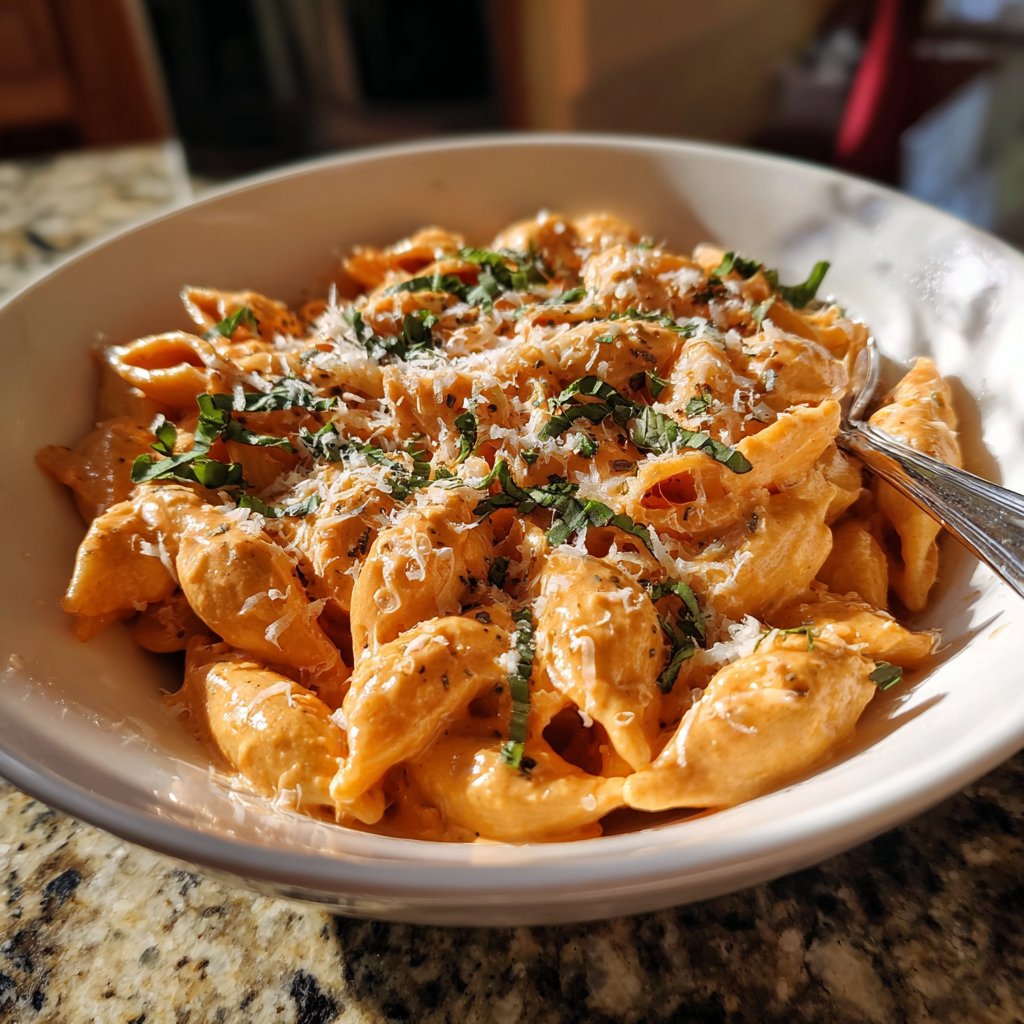 Rose Pasta with Creamy Pink Sauce