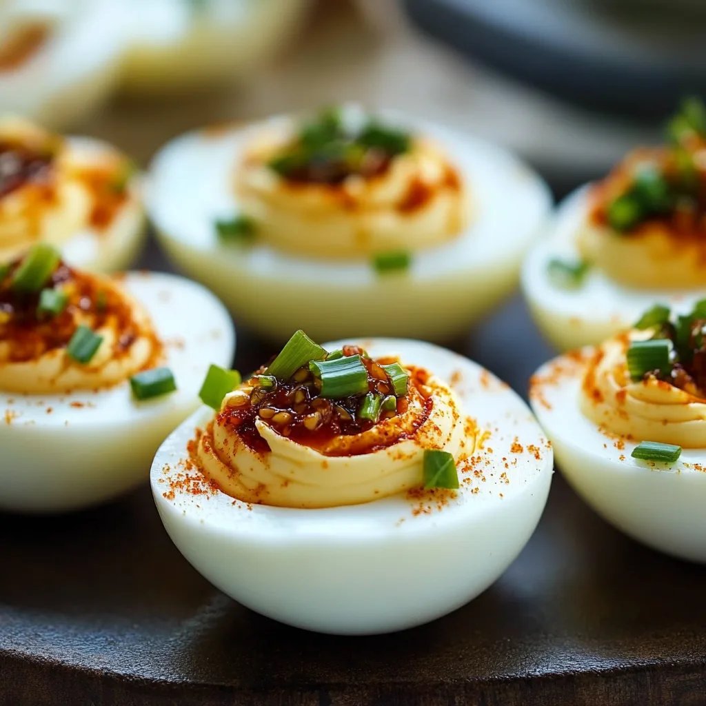 Unique Deviled Eggs – Pepper Jelly Twist!