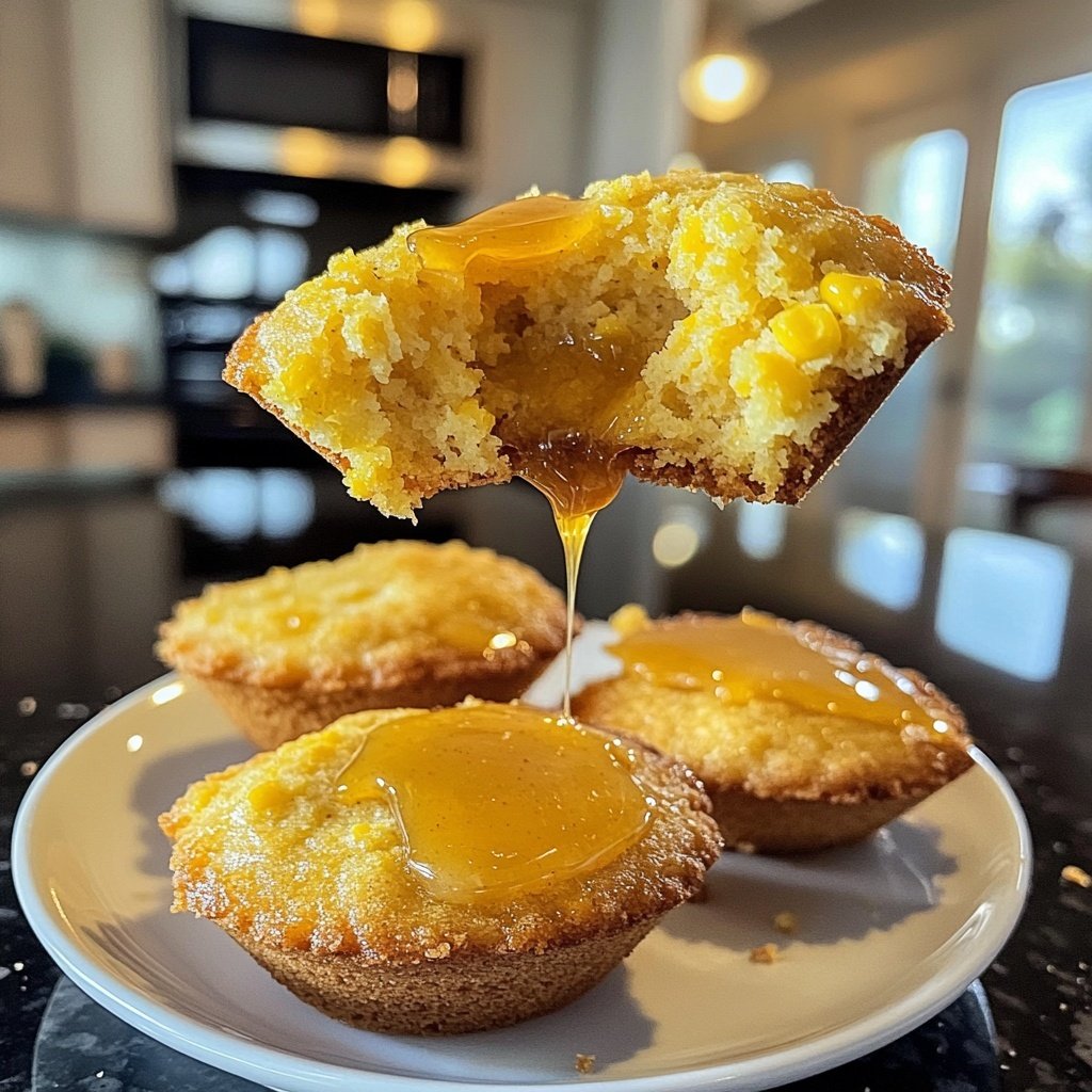 Southern-Style Honey Butter Cornbread Poppers 🌽✨ - Savory Splash