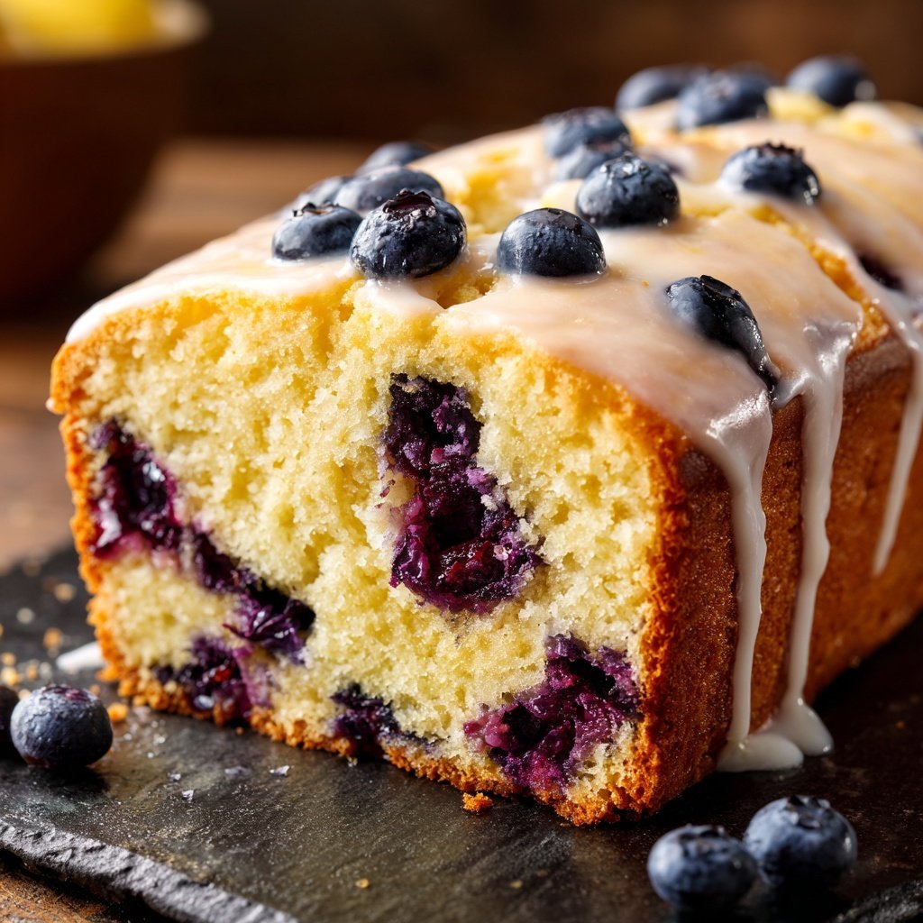 Baking & Desserts Lemon Blueberry Loaf Cake