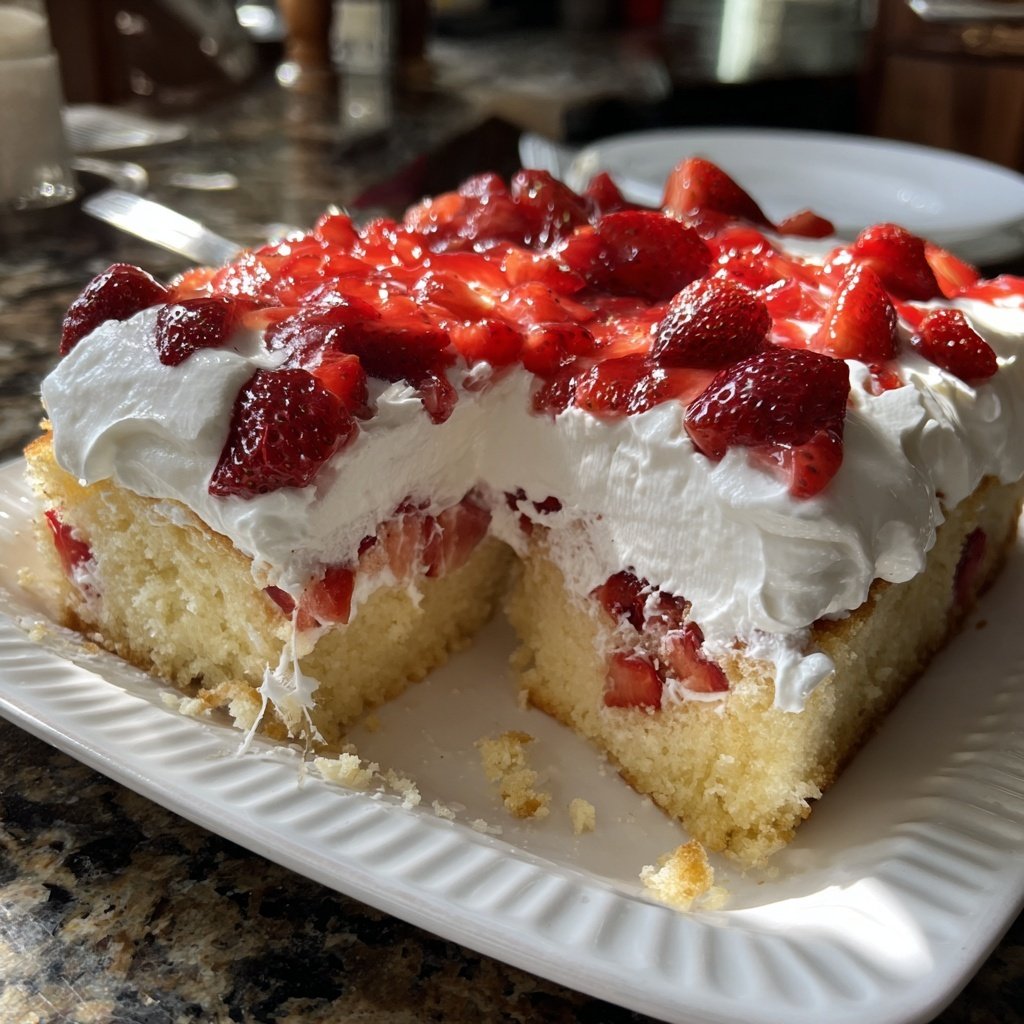 Strawberry Shortcake Sheet Cake